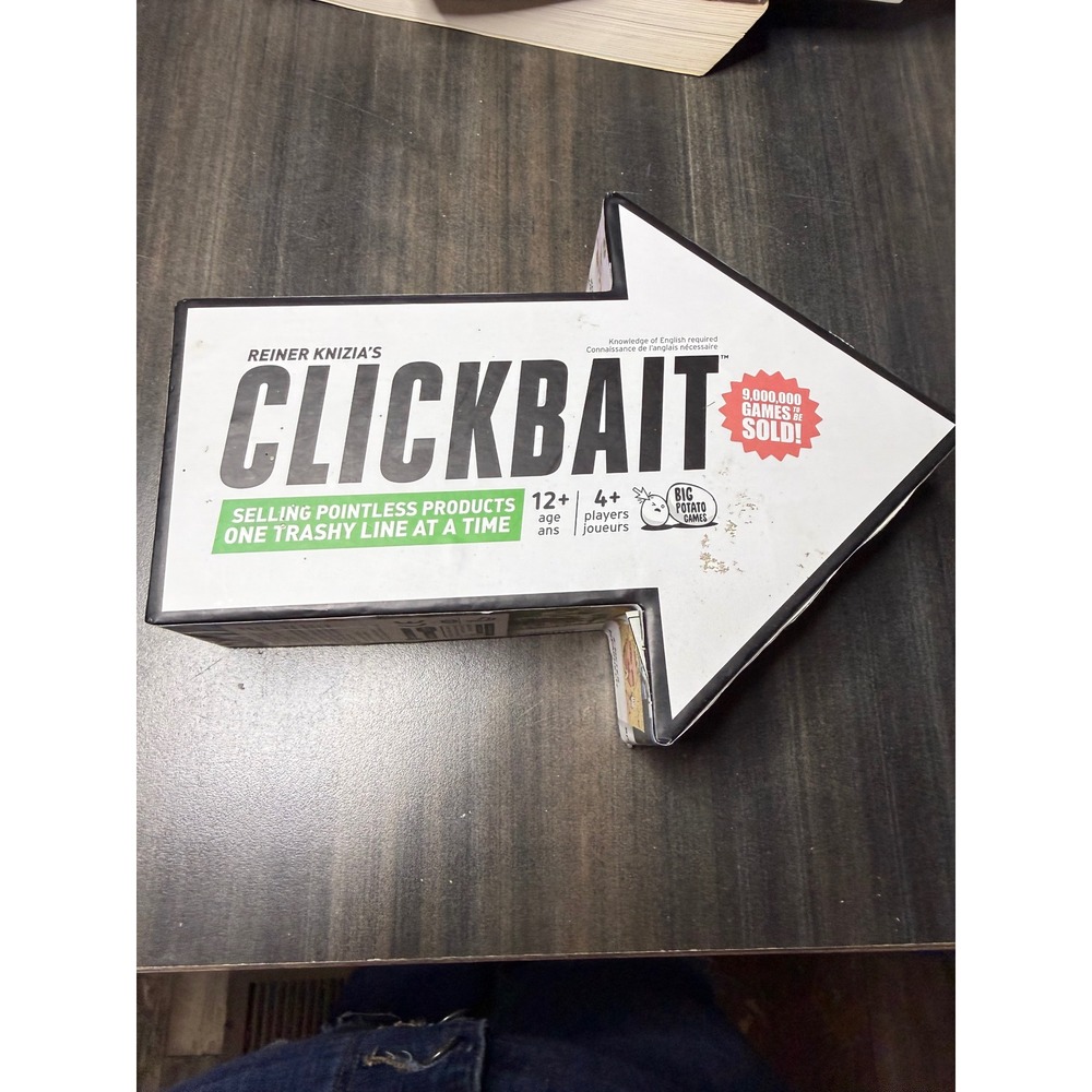 Big Potato Games Clickbait Party Game Reiner Knizia Arrow Box 4+ Players 12+